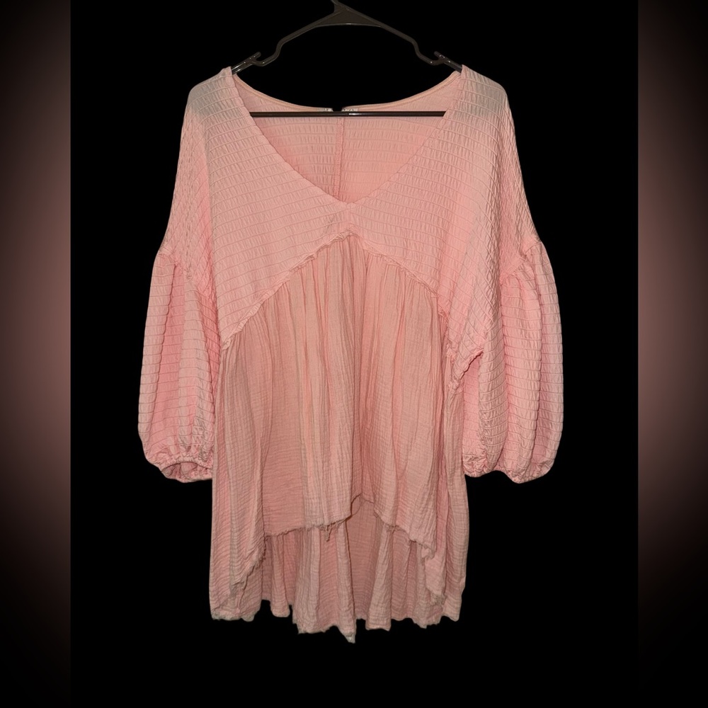 AEMI & Co. V-Neckline Boho Babydoll Top - Picture 5 of 8